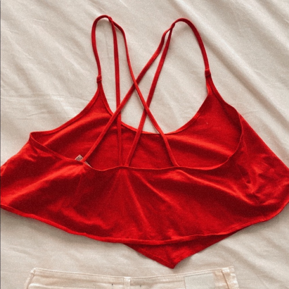 blue/white denim shorts with red top included - Picture 3 of 4